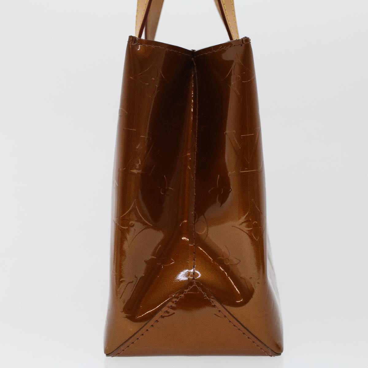 LOUIS VUITTON Monogram Vernis Reade PM Hand Bag Bronze M91146 LV yk7592
