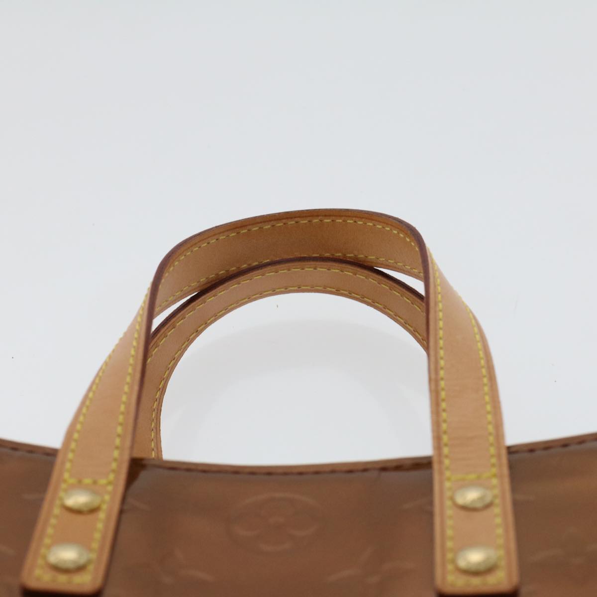 LOUIS VUITTON Monogram Vernis Reade PM Hand Bag Bronze M91146 LV yk7592