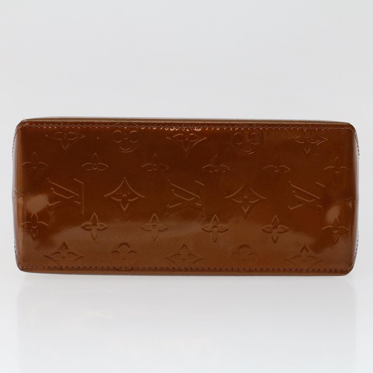 LOUIS VUITTON Monogram Vernis Reade PM Hand Bag Bronze M91146 LV yk7592