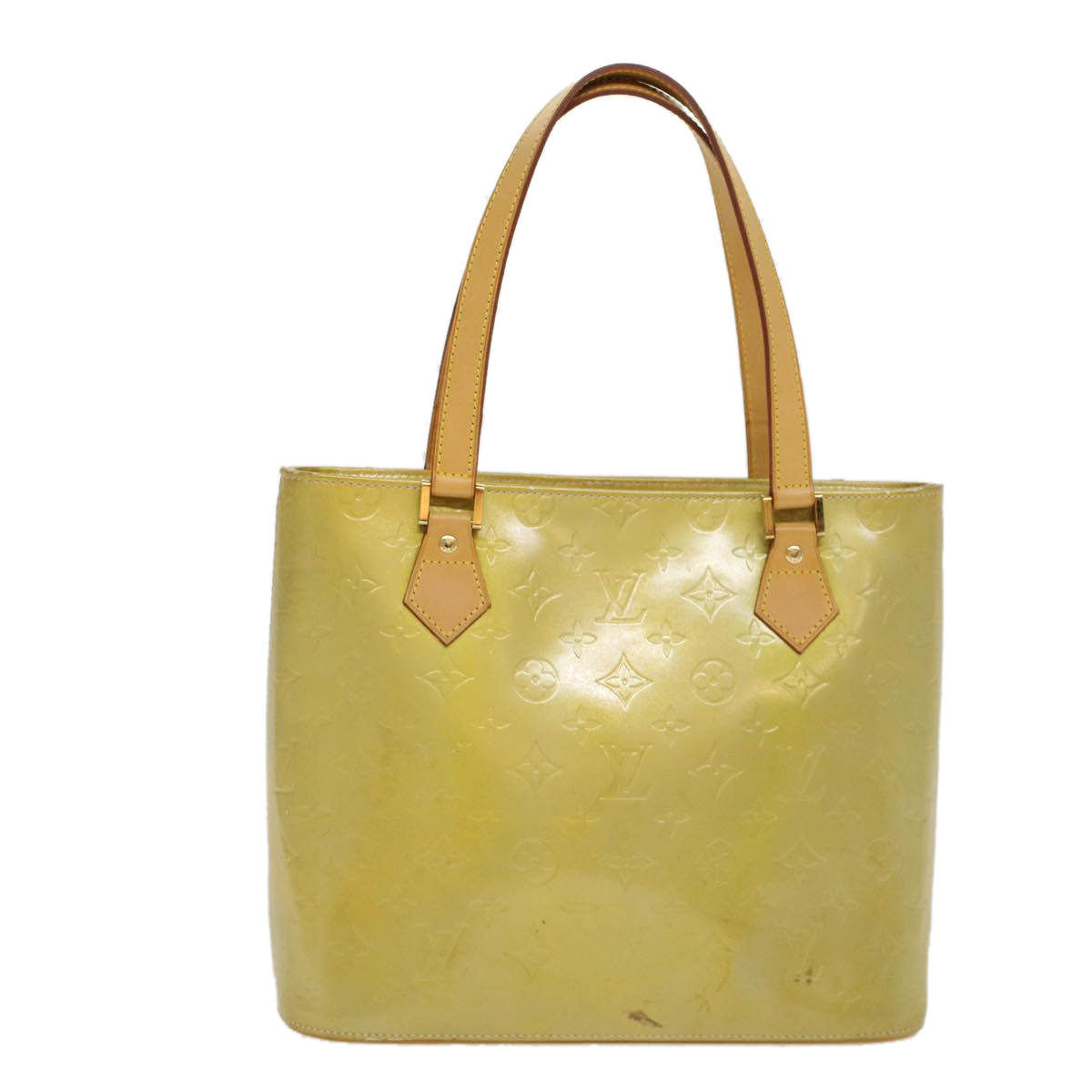 LOUIS VUITTON Monogram Vernis Houston Hand Bag Gris M91053 LV yk7621