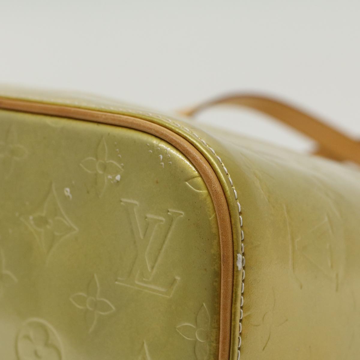 LOUIS VUITTON Monogram Vernis Houston Hand Bag Gris M91053 LV yk7621