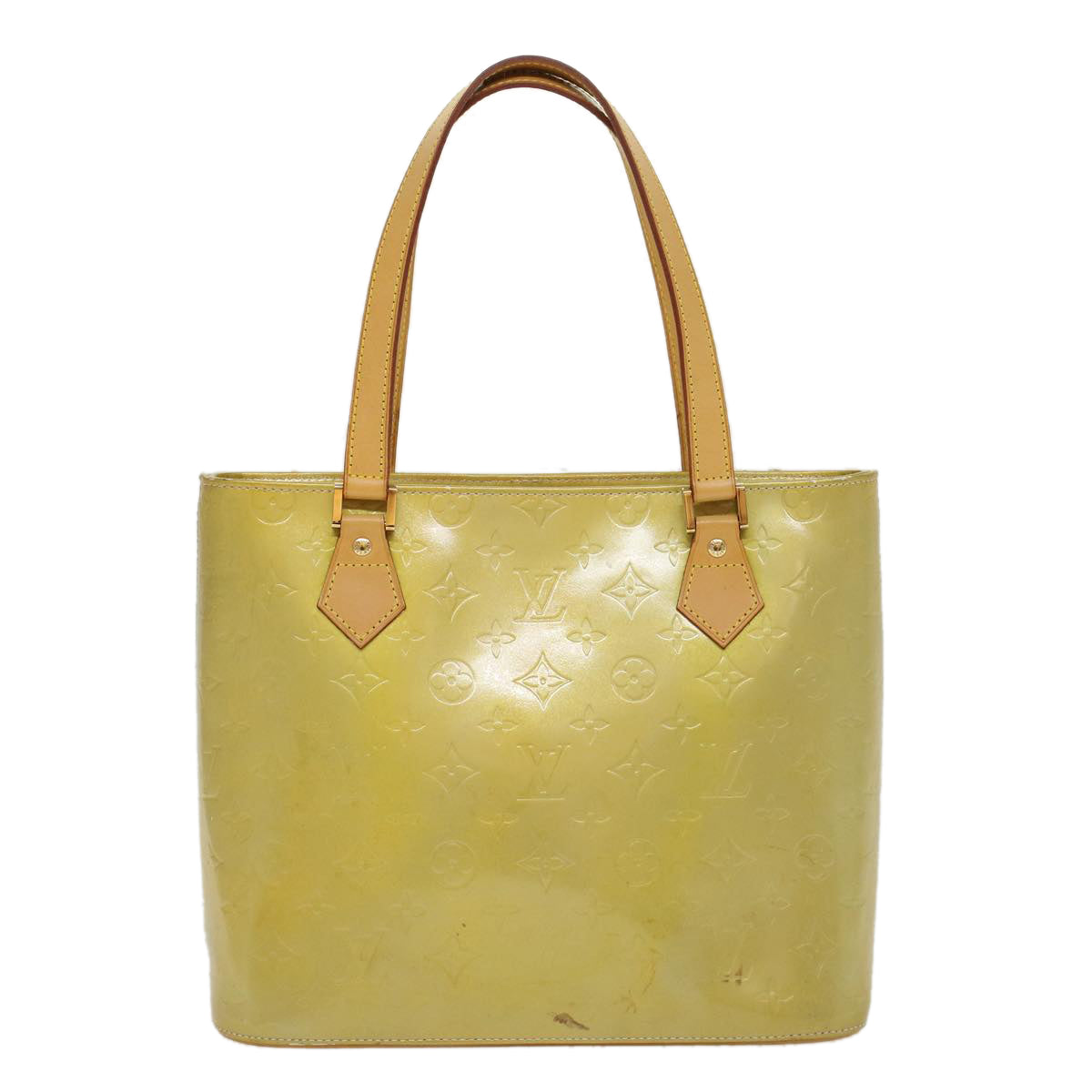 LOUIS VUITTON Monogram Vernis Houston Hand Bag Gris M91053 LV yk7621