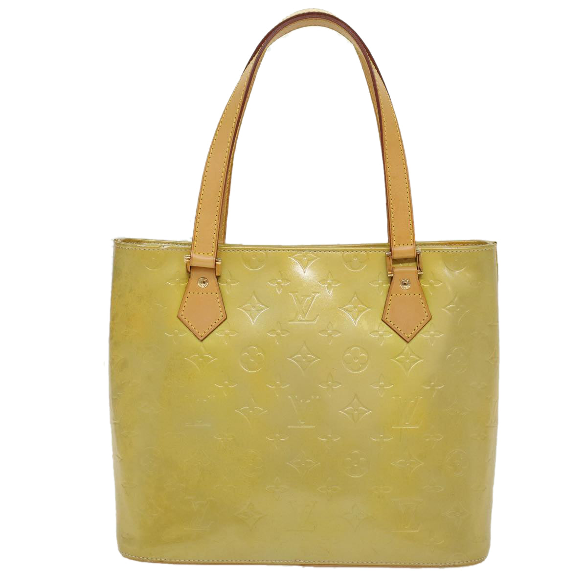 LOUIS VUITTON Monogram Vernis Houston Hand Bag Gris M91053 LV yk7621