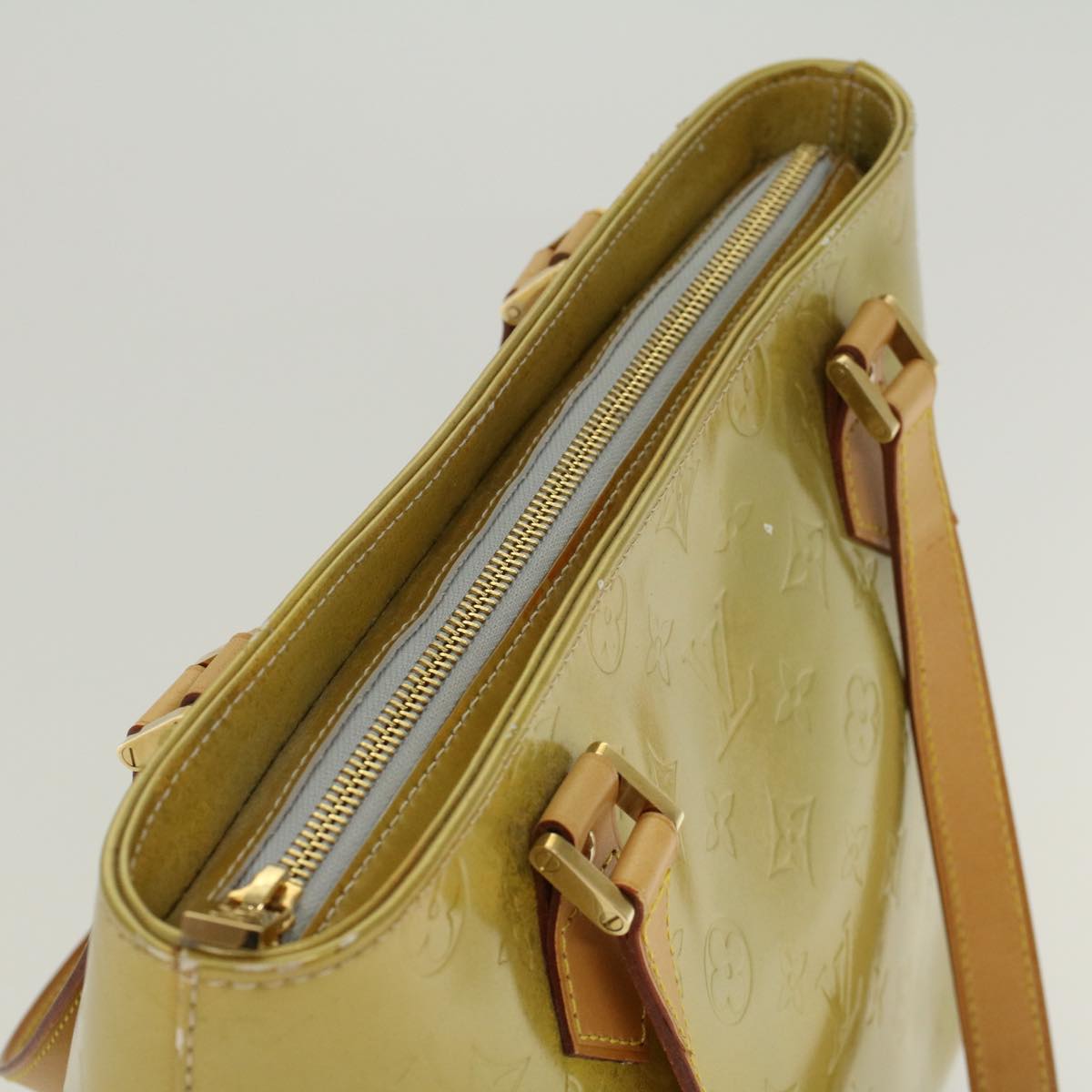 LOUIS VUITTON Monogram Vernis Houston Hand Bag Gris M91053 LV yk7621