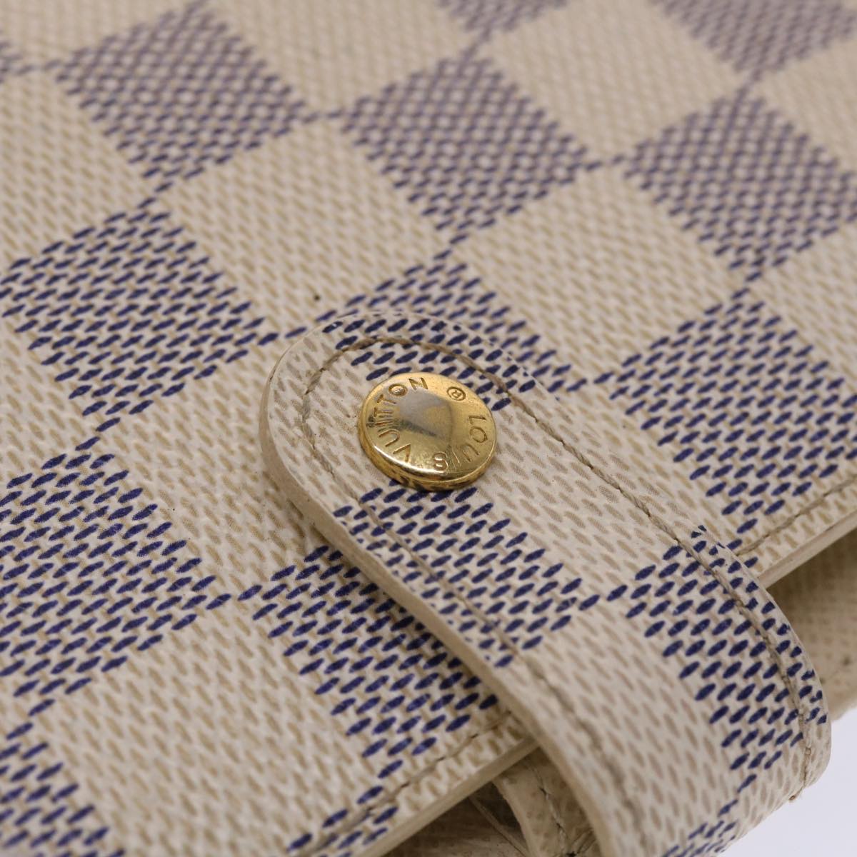 LOUIS VUITTON Damier Azur Agenda PM Day Planner Cover R20706 LV yk7629
