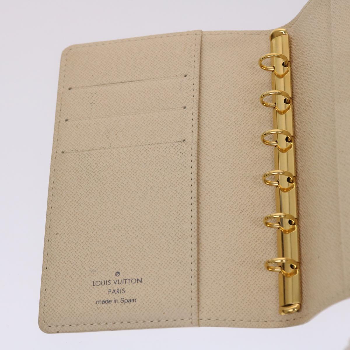 LOUIS VUITTON Damier Azur Agenda PM Day Planner Cover R20706 LV yk7629