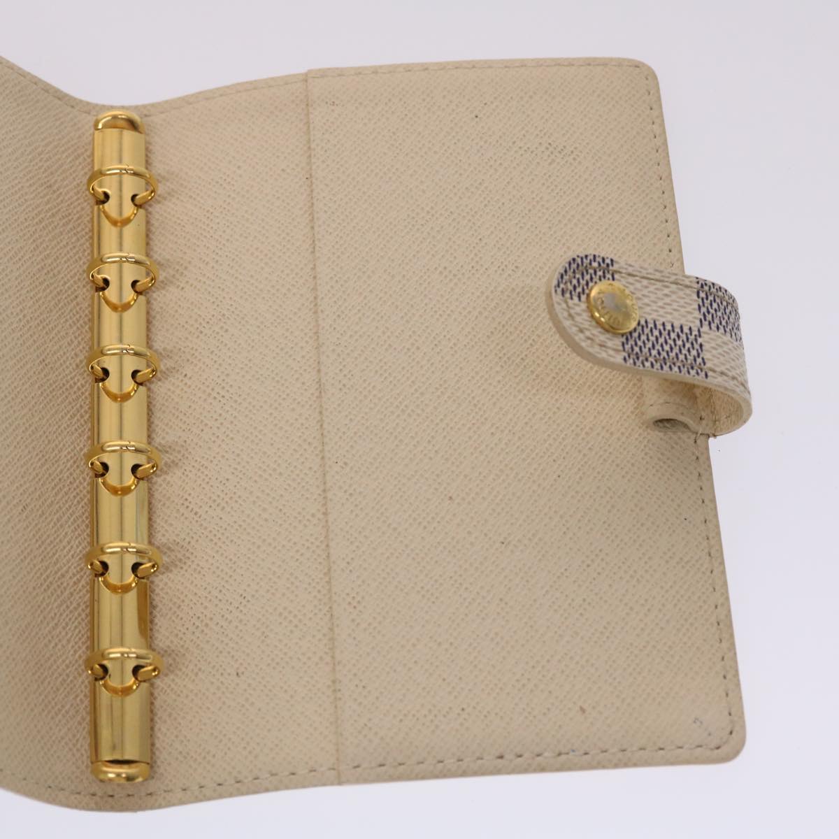 LOUIS VUITTON Damier Azur Agenda PM Day Planner Cover R20706 LV yk7629