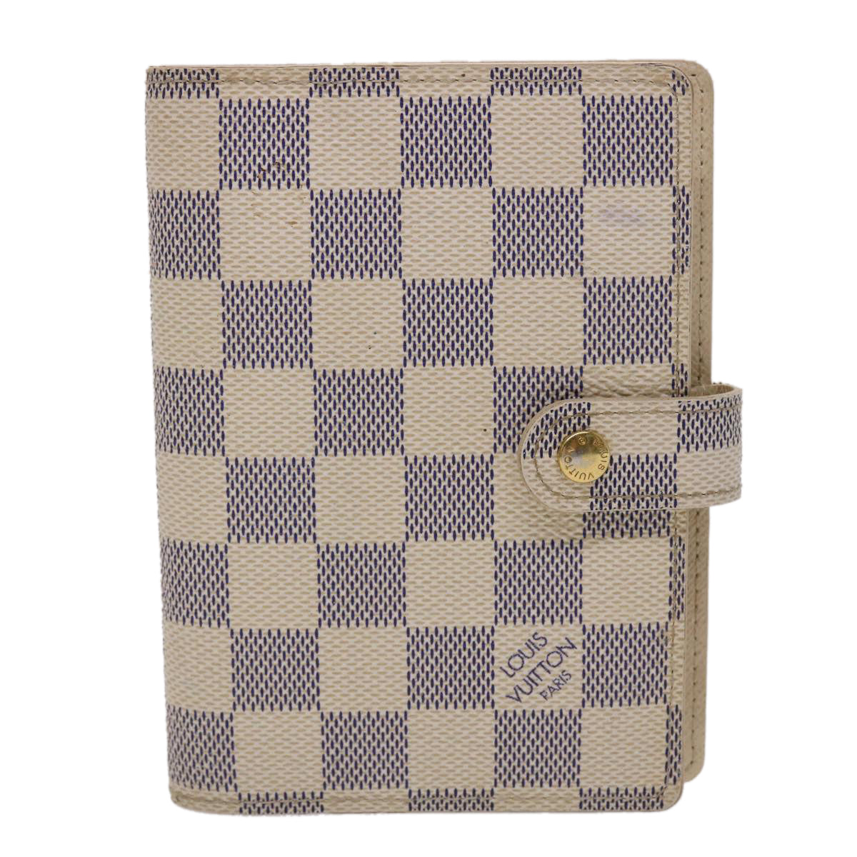 LOUIS VUITTON Damier Azur Agenda PM Day Planner Cover R20706 LV yk7629