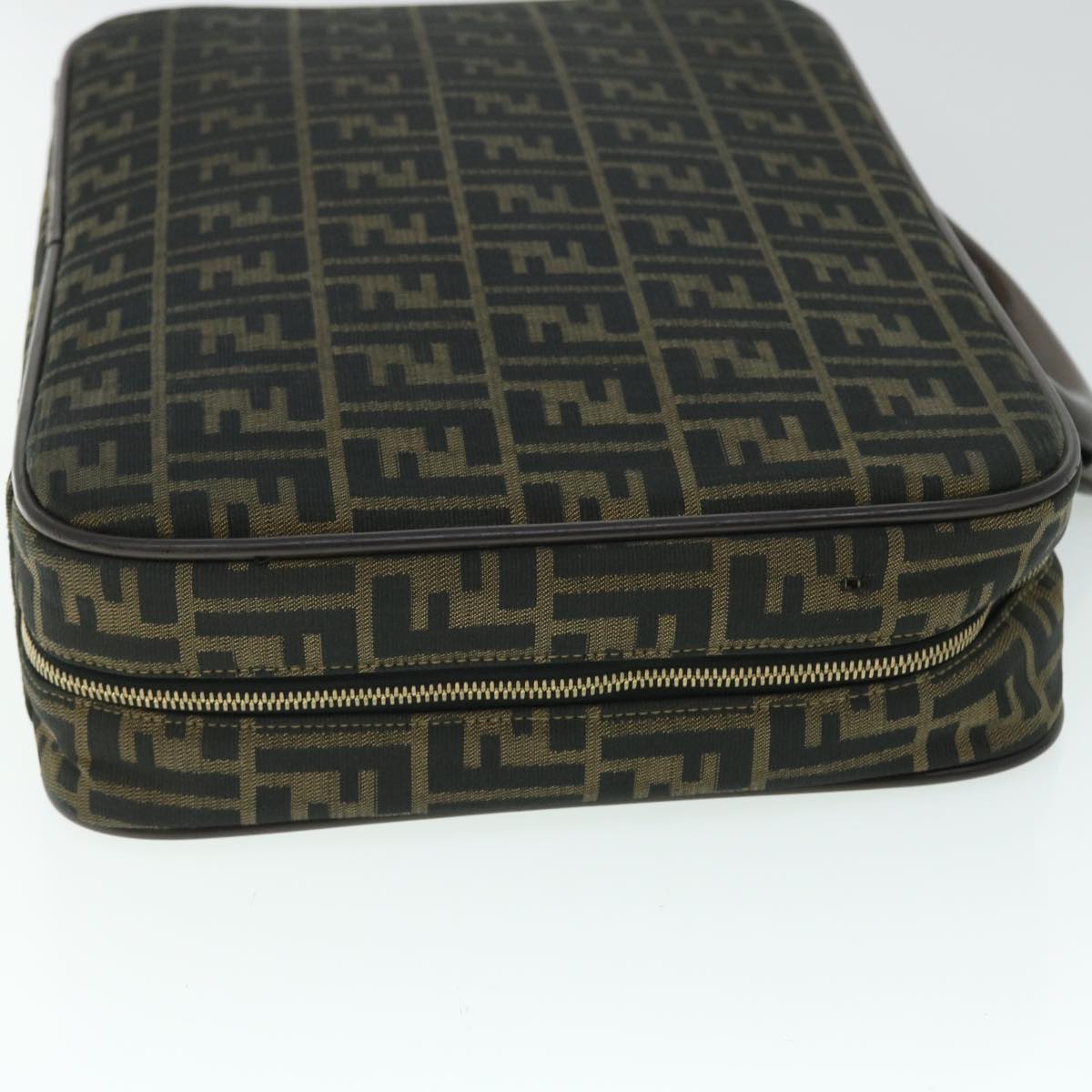 Luxury FendiZucca Canvas Hand Bag Black Brownyk8377B