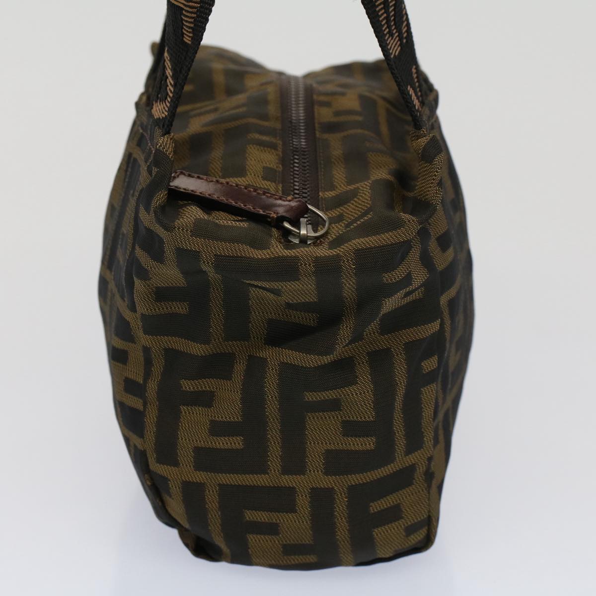 Luxury FendiZucca Canvas Hand Bag Brown Blackyk8449