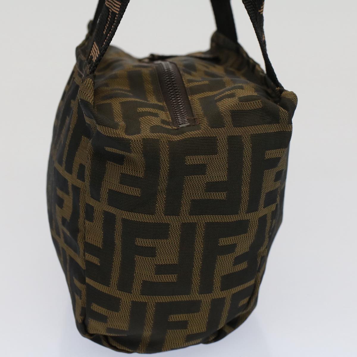 Luxury FendiZucca Canvas Hand Bag Brown Blackyk8449