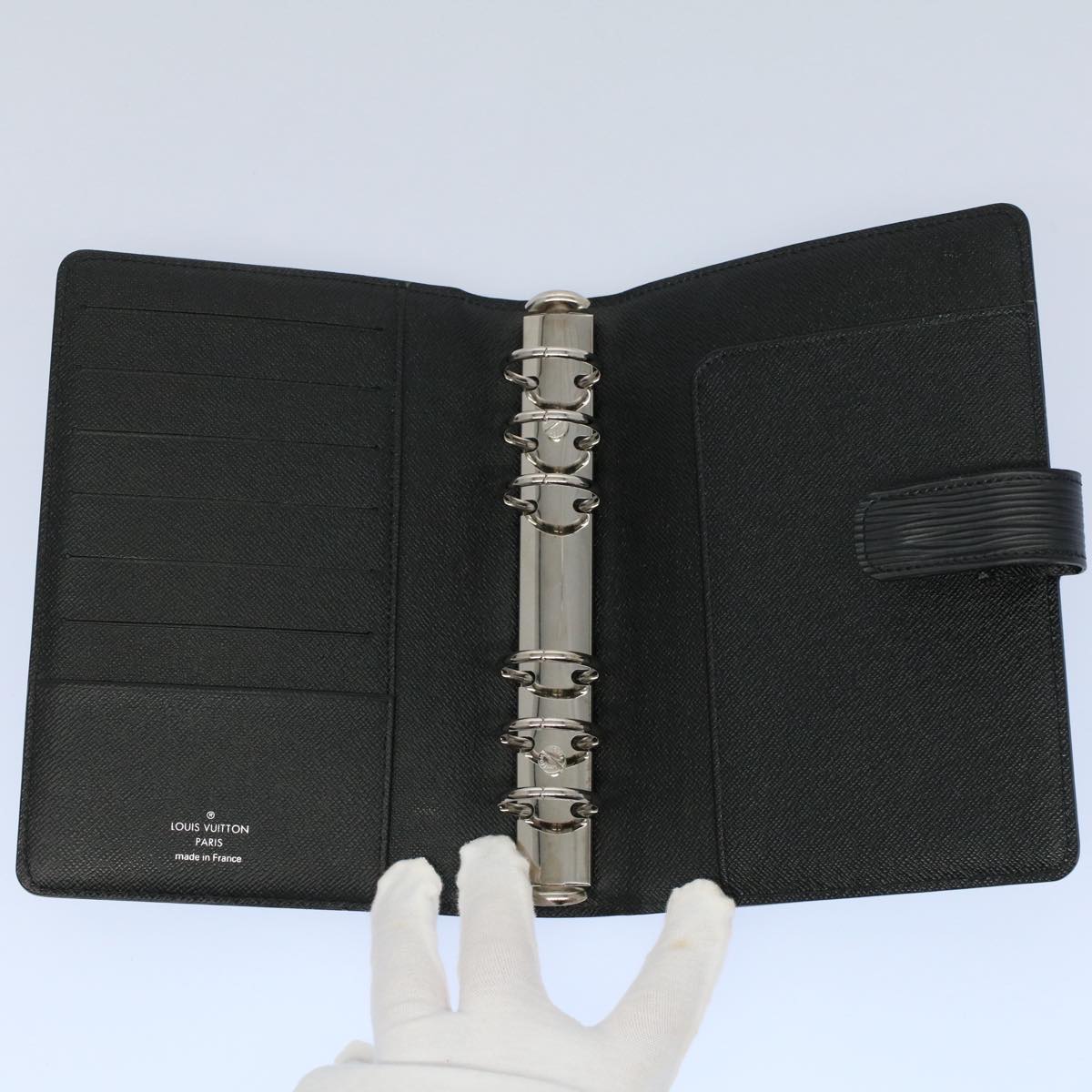 LOUIS VUITTON Epi Agenda MM Day Planner Cover New Model Black R20042 yk8508