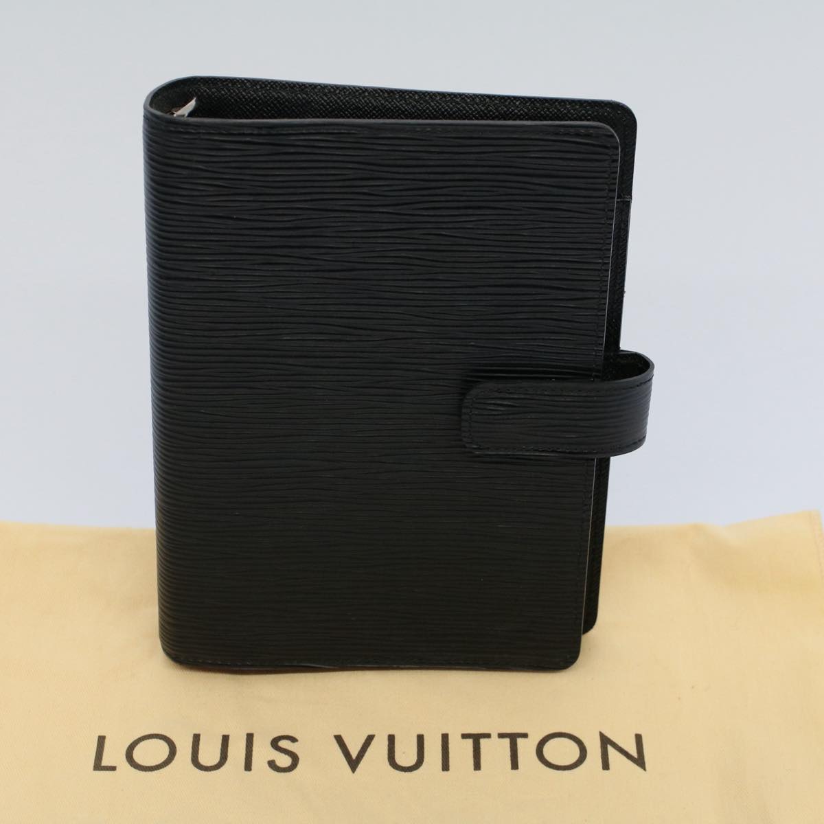 LOUIS VUITTON Epi Agenda MM Day Planner Cover New Model Black R20042 yk8508