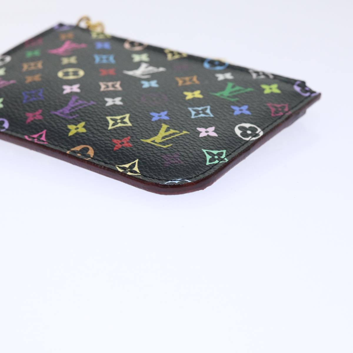 LOUIS VUITTON Multicolor Pochette Cles NM Coin Purse Black M60279 LV yk8531