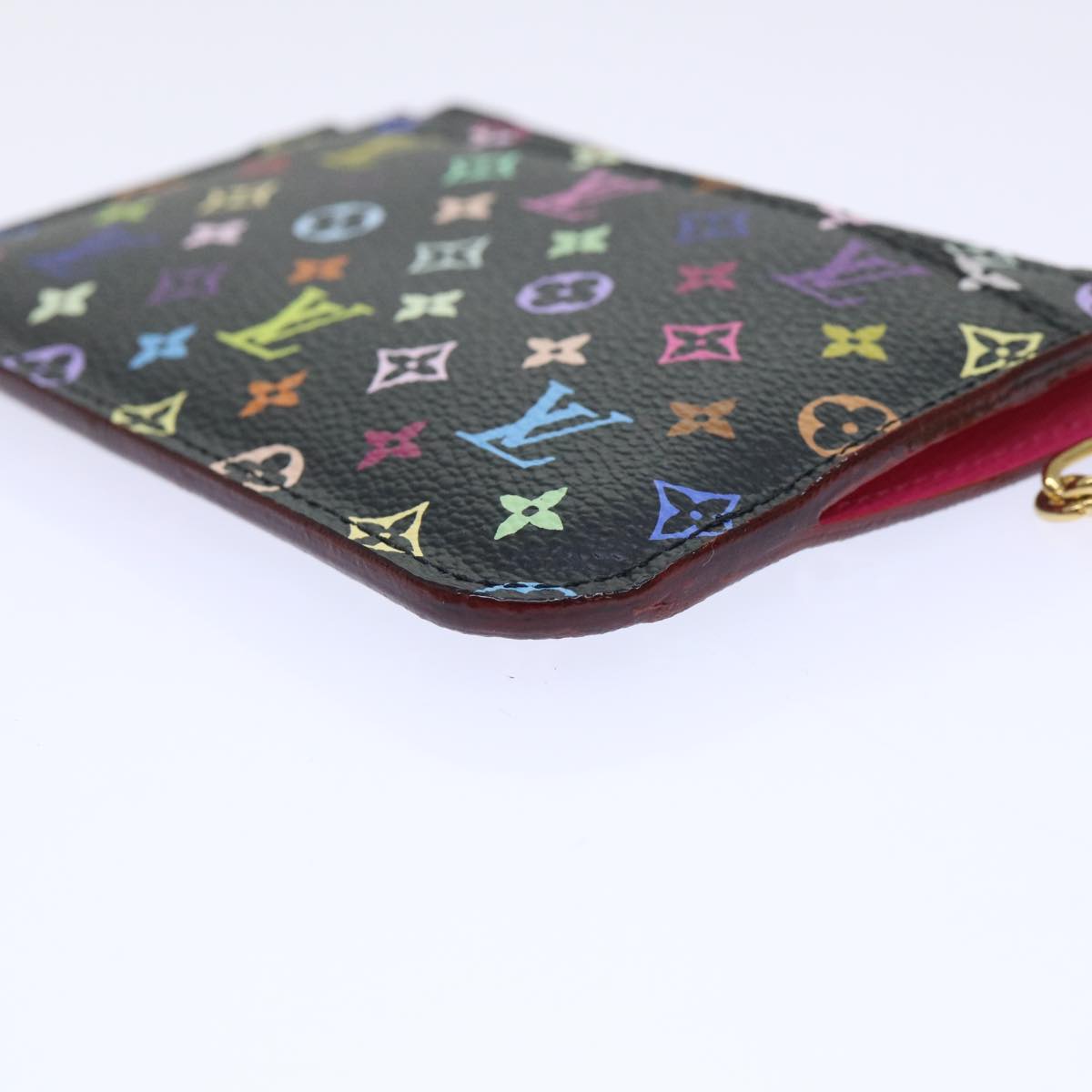 LOUIS VUITTON Multicolor Pochette Cles NM Coin Purse Black M60279 LV yk8531