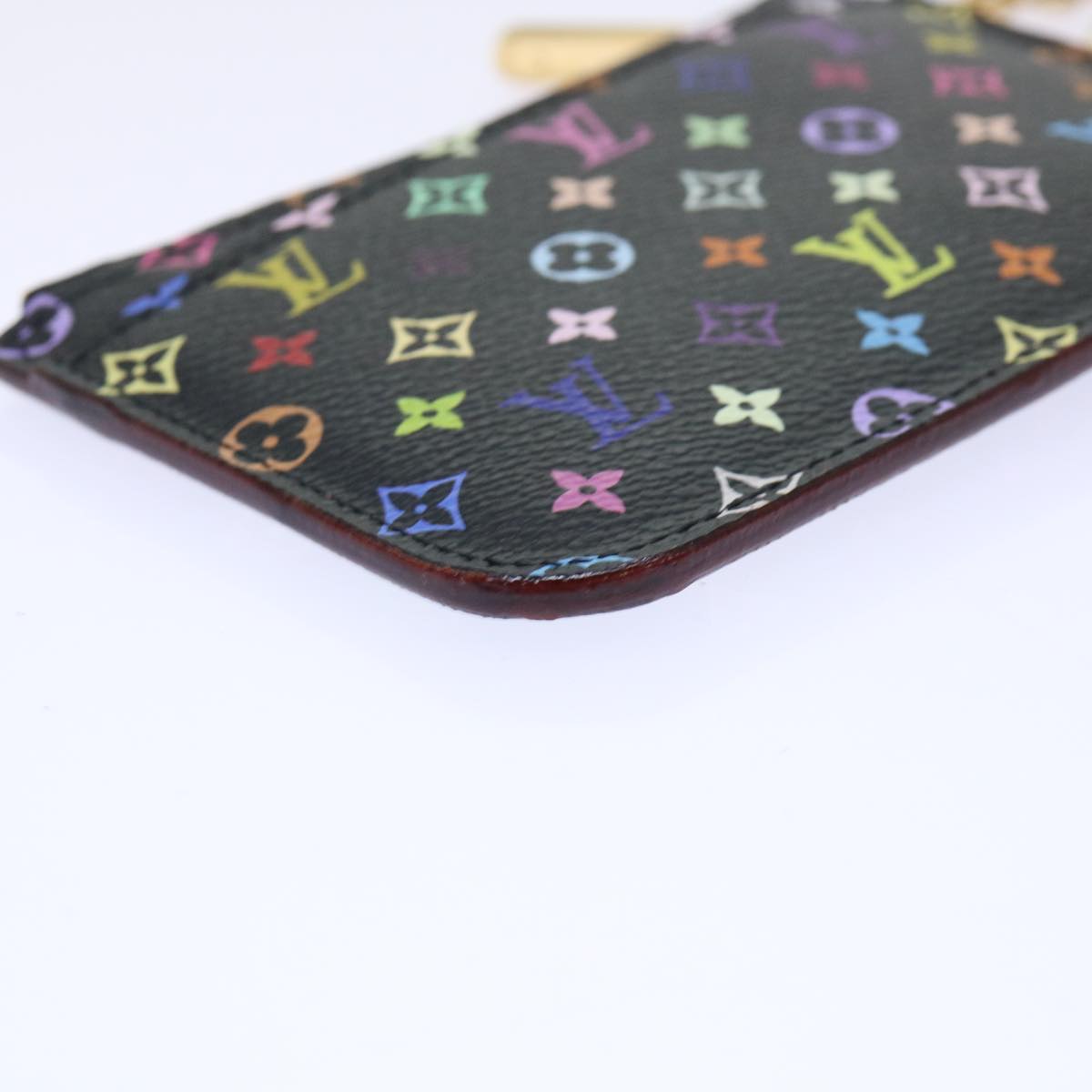 LOUIS VUITTON Multicolor Pochette Cles NM Coin Purse Black M60279 LV yk8531