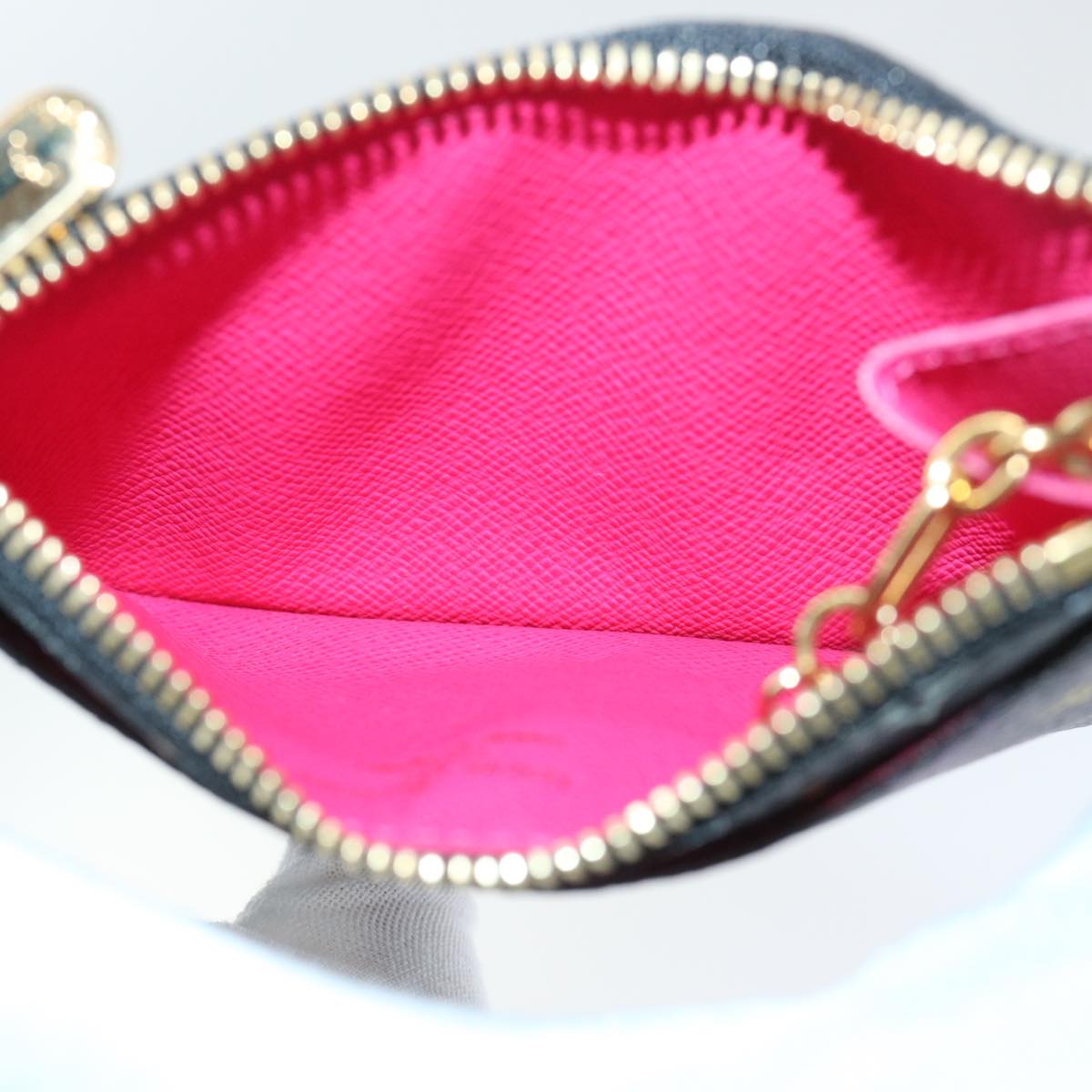 LOUIS VUITTON Multicolor Pochette Cles NM Coin Purse Black M60279 LV yk8531