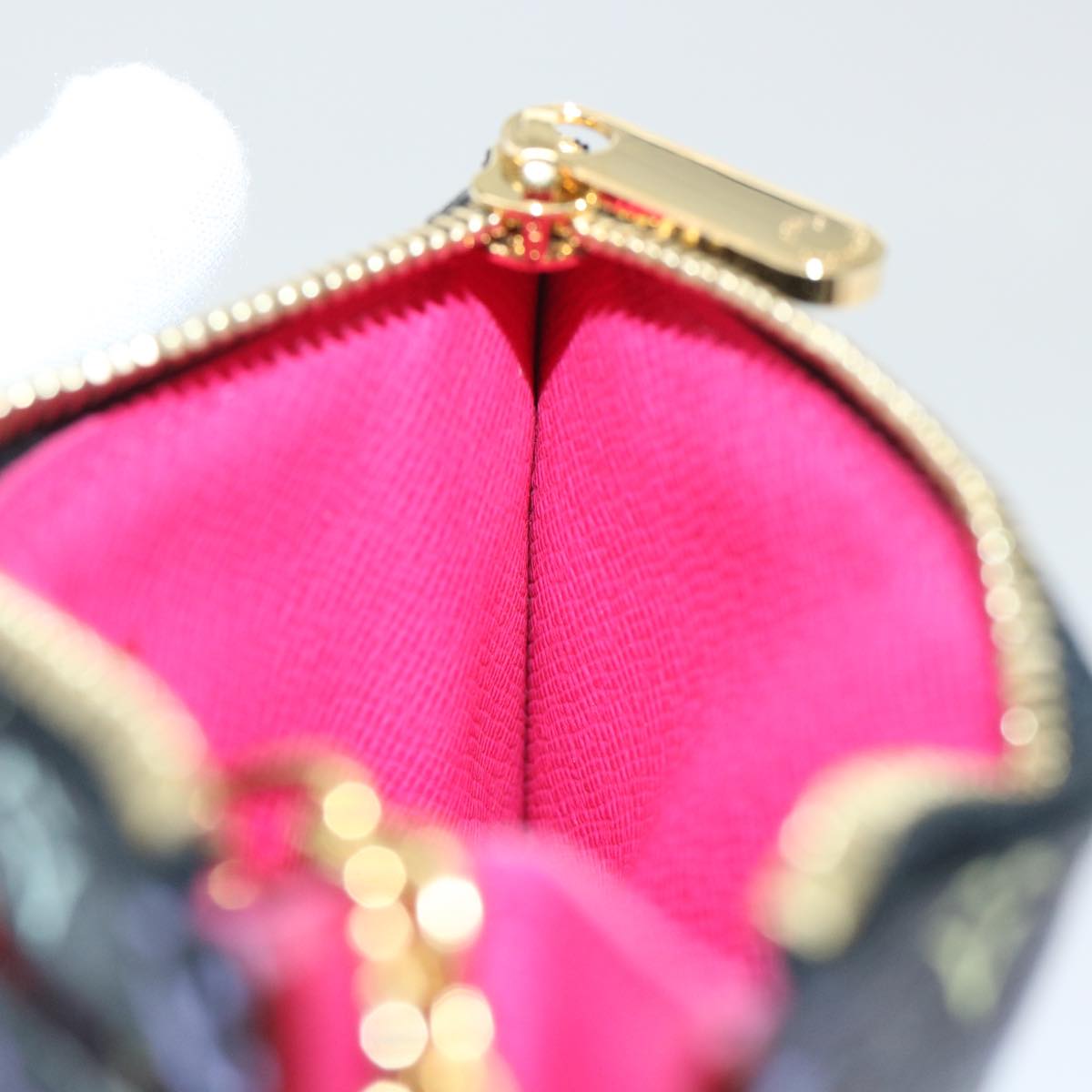 LOUIS VUITTON Multicolor Pochette Cles NM Coin Purse Black M60279 LV yk8531