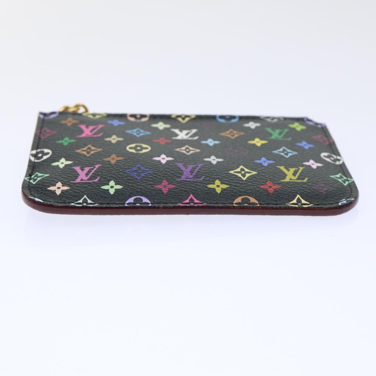 LOUIS VUITTON Multicolor Pochette Cles NM Coin Purse Black M60279 LV yk8531