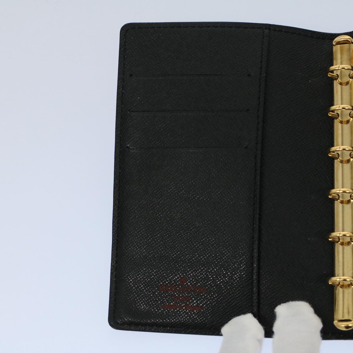 LOUIS VUITTON Epi Agenda PM Day Planner Cover Black R20052 LV yk8539