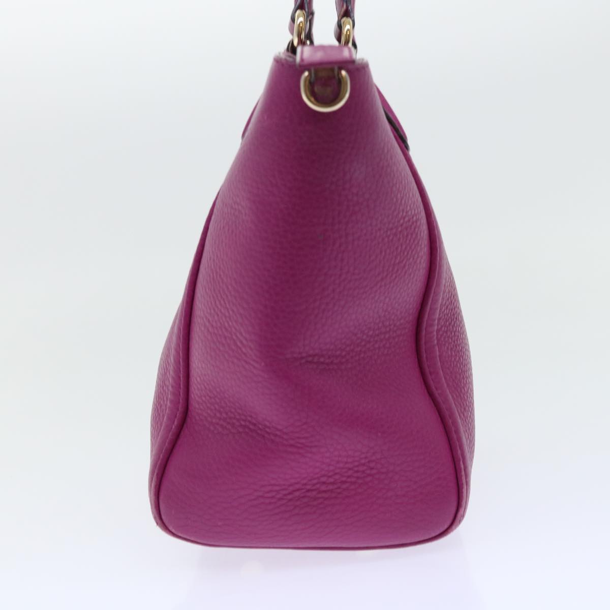 Luxury Gucci Soho Hand Bag Leather 2way Purple 369176  8543