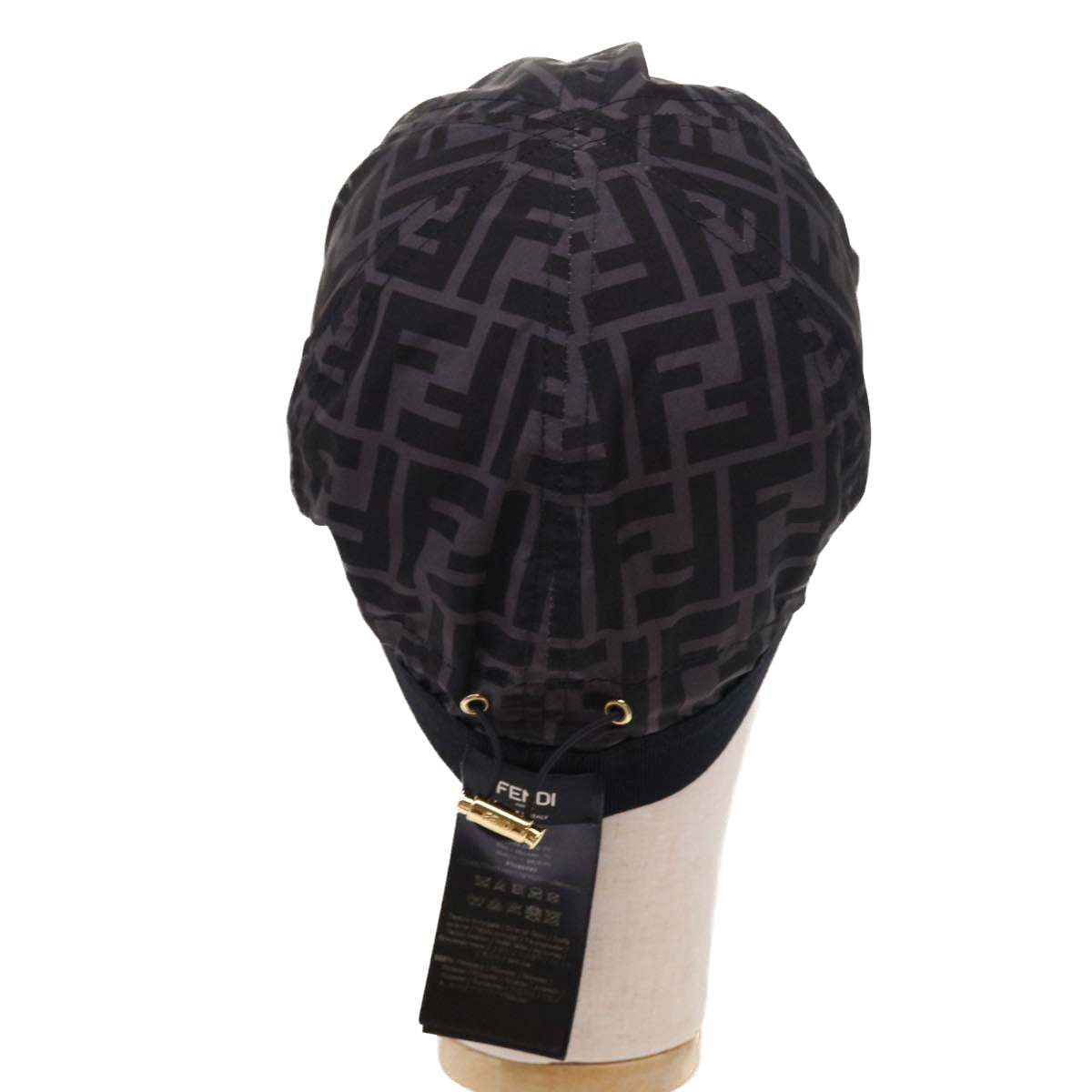 Luxury FendiZucca Canvas Cap Cover Blackyk8556