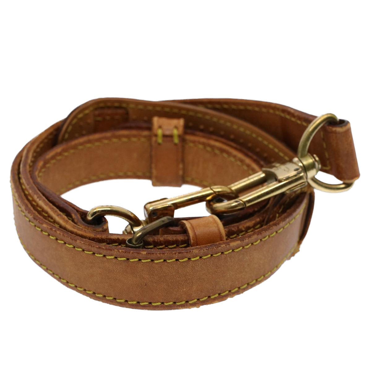 LOUIS VUITTON Adjustable Shoulder Strap Leather 31.9""-39"" Beige LV yk8560