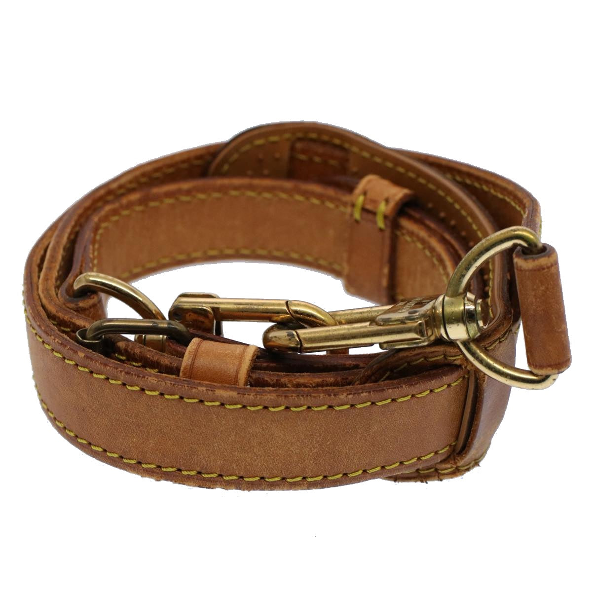 LOUIS VUITTON Adjustable Shoulder Strap Leather 31.9""-39"" Beige LV yk8560
