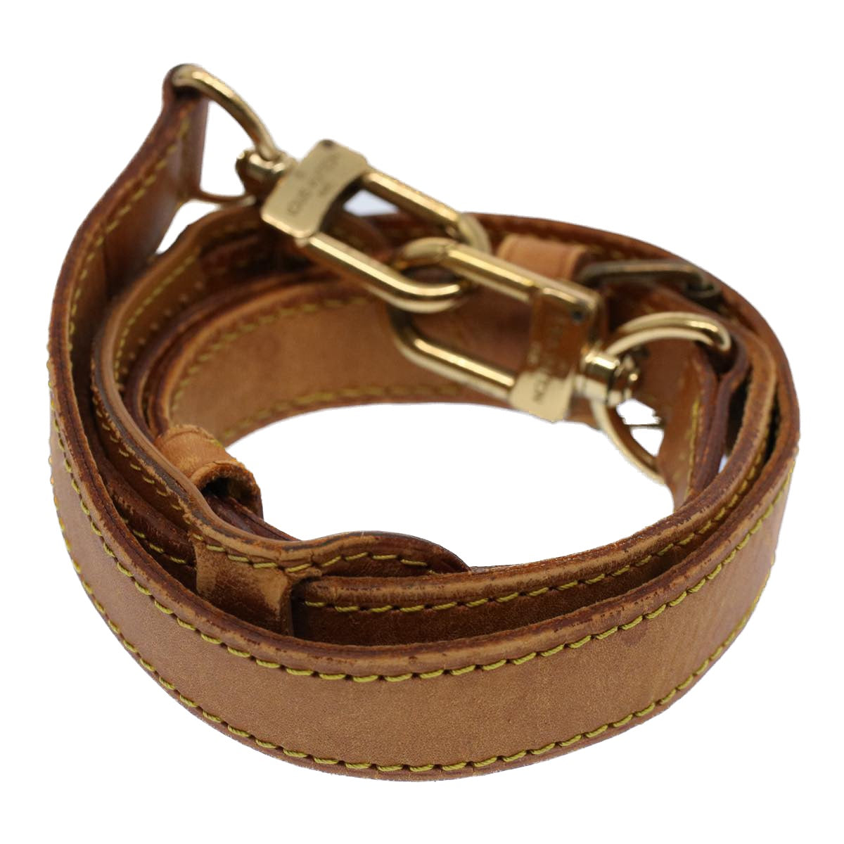 LOUIS VUITTON Adjustable Shoulder Strap Leather 31.9""-39"" Beige LV yk8560