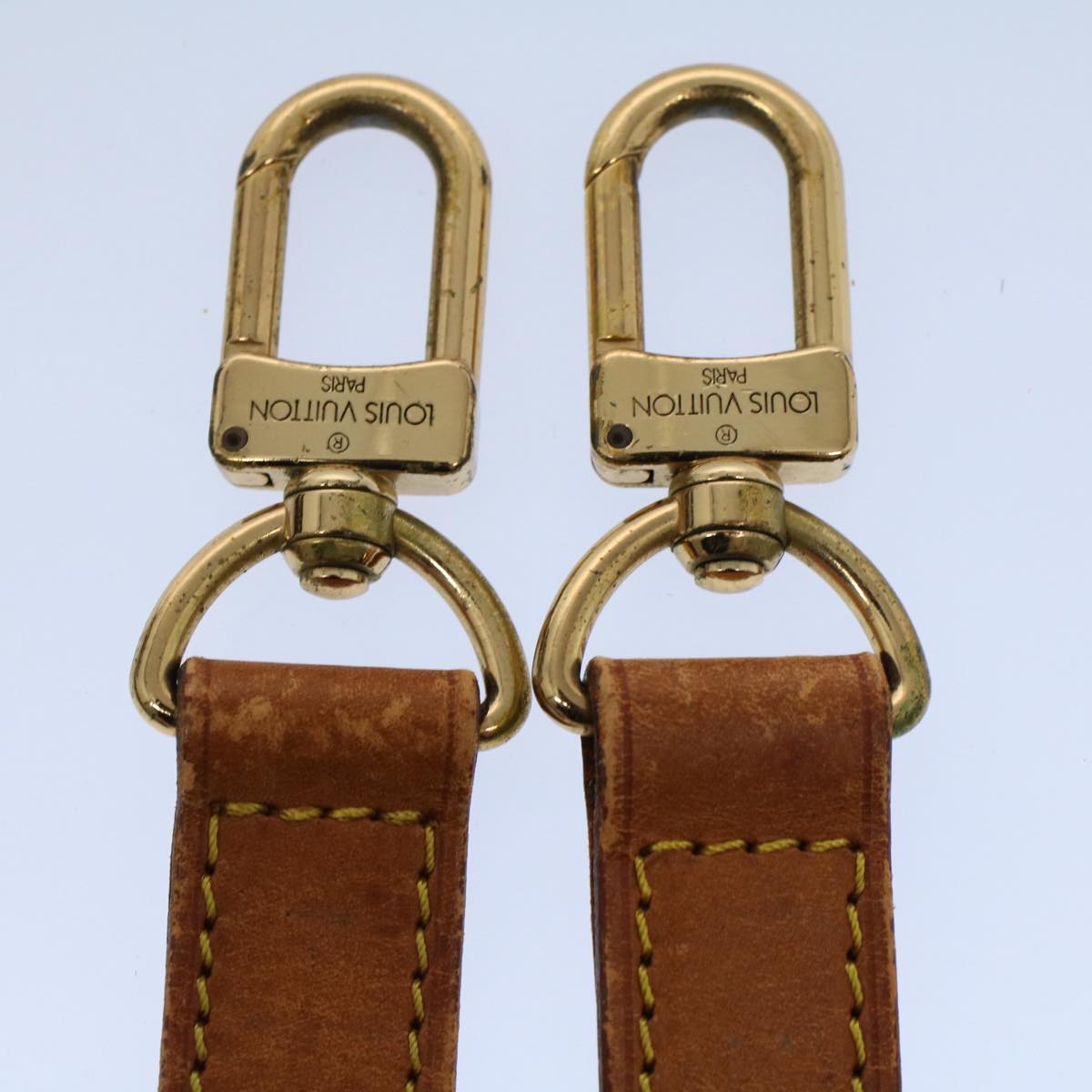 LOUIS VUITTON Adjustable Shoulder Strap Leather 31.9""-39"" Beige LV yk8560