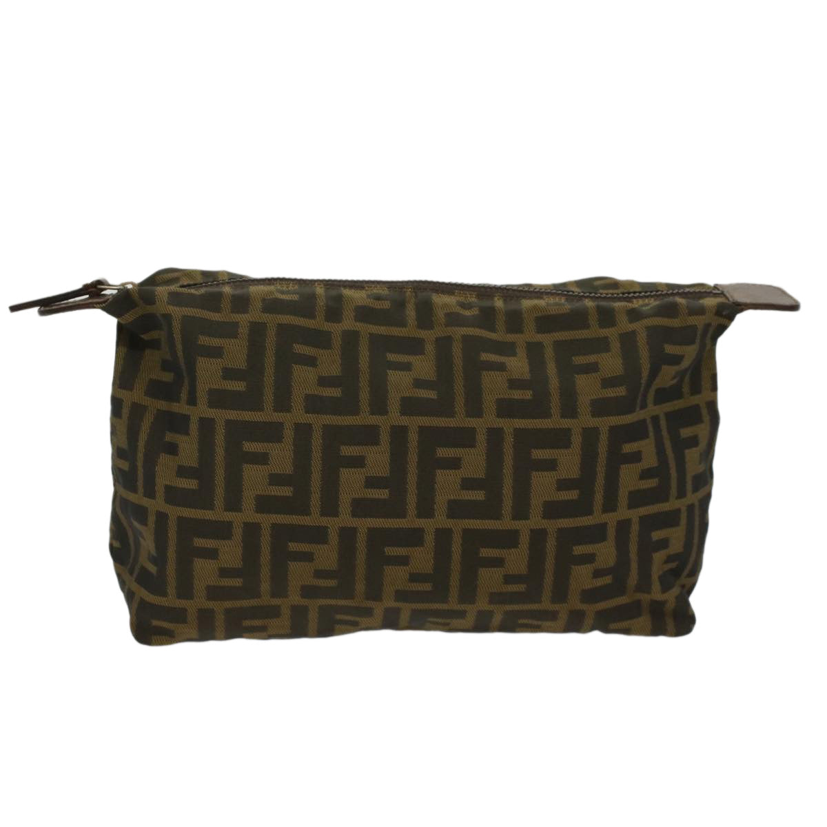 Luxury FendiZucca Canvas Pouch Black Brownyk8572
