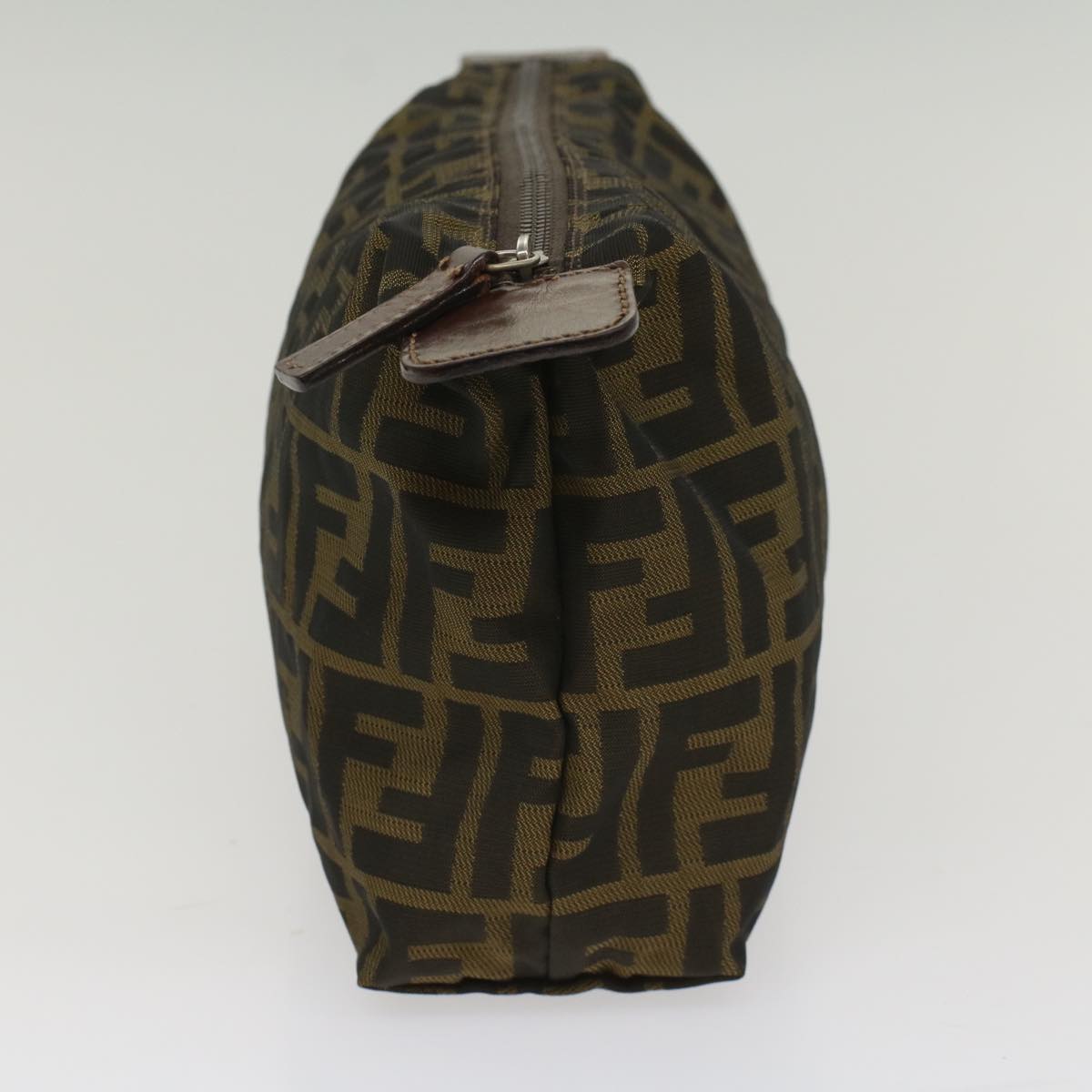 Luxury FendiZucca Canvas Pouch Black Brownyk8572