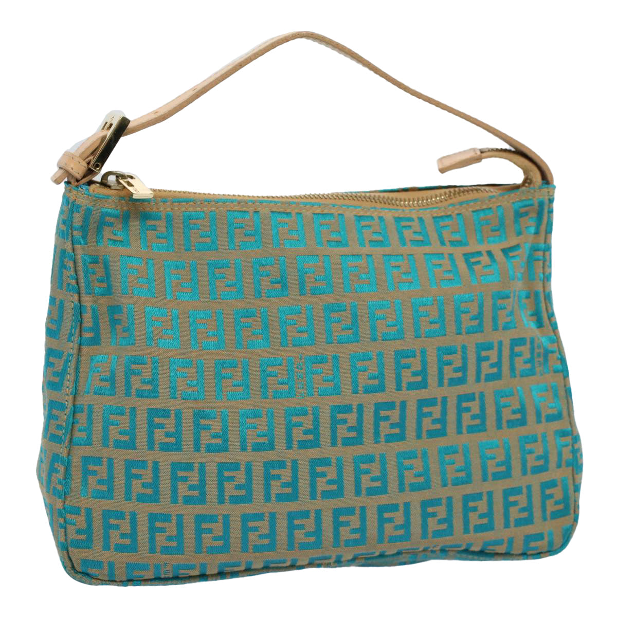 Luxury FendiZucchino Canvas Hand Bag Blueyk8579