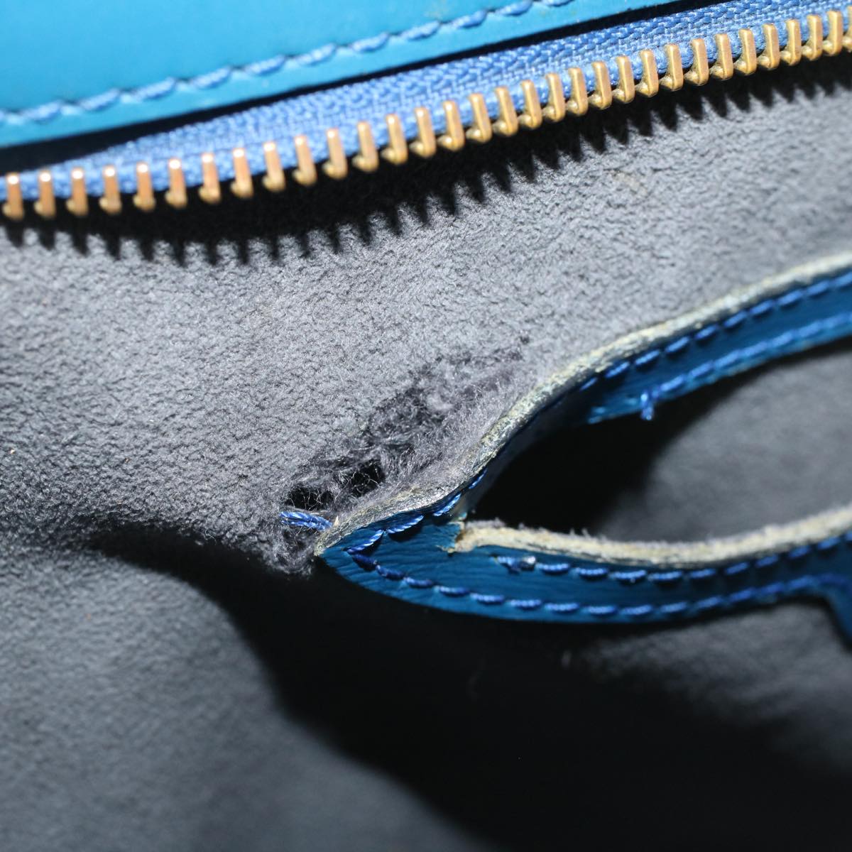 LOUIS VUITTON Epi Saint Jacques Hand Bag Blue M52265 LV yk8601