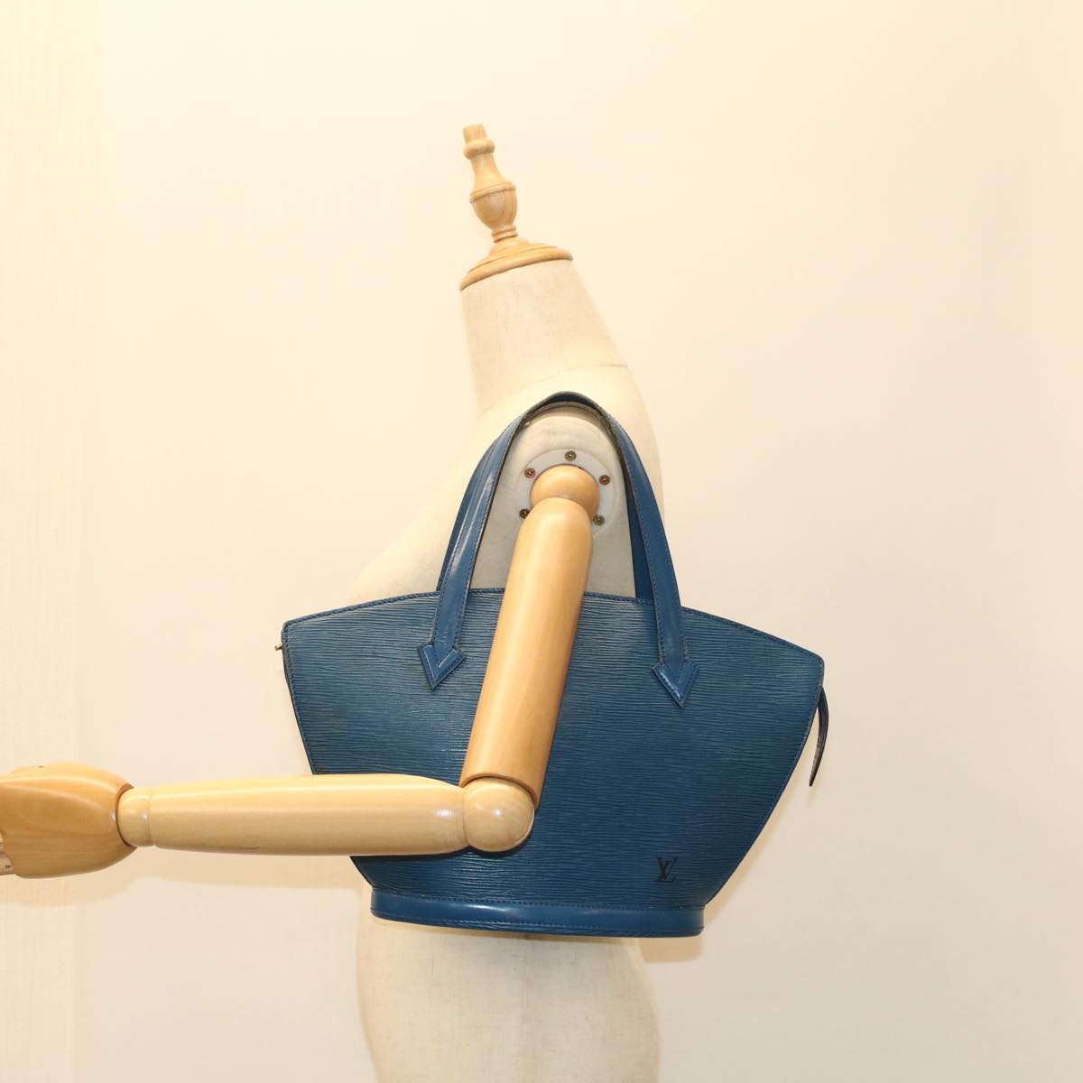 LOUIS VUITTON Epi Saint Jacques Hand Bag Blue M52265 LV yk8601