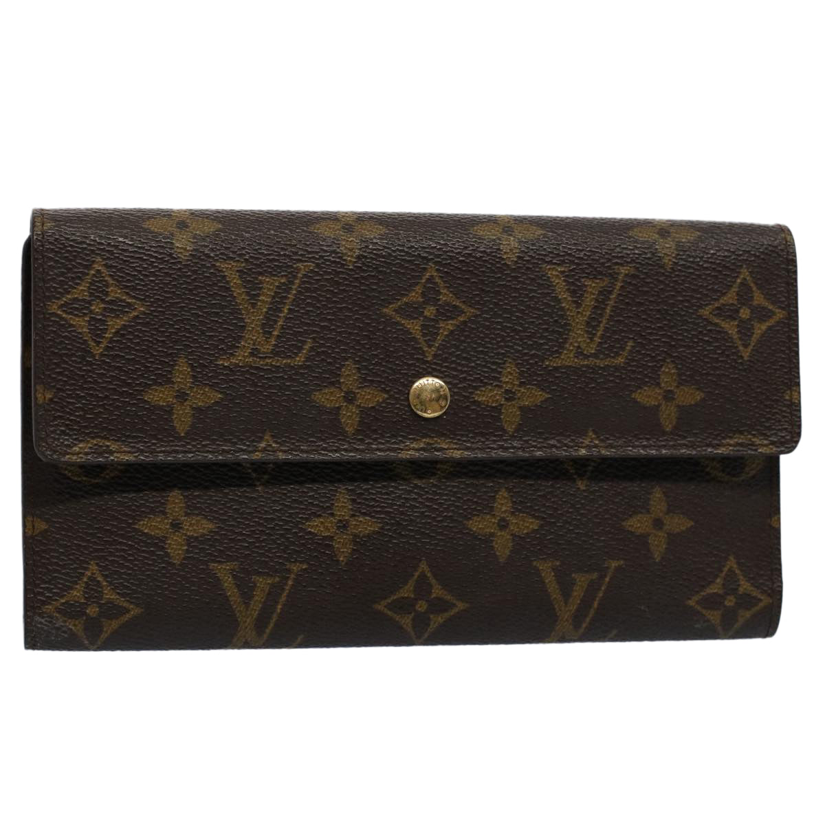 LOUIS VUITTON Monogram Porte Tresol International Wallet M61215 LV yk8633