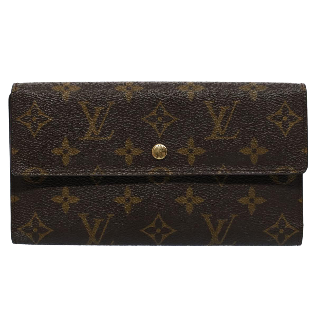 LOUIS VUITTON Monogram Porte Tresol International Wallet M61215 LV yk8633