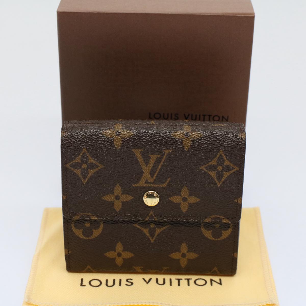 LOUIS VUITTON Monogram Porte Monnaie Bier Cartes Crdit Wallet M61652 yk8662