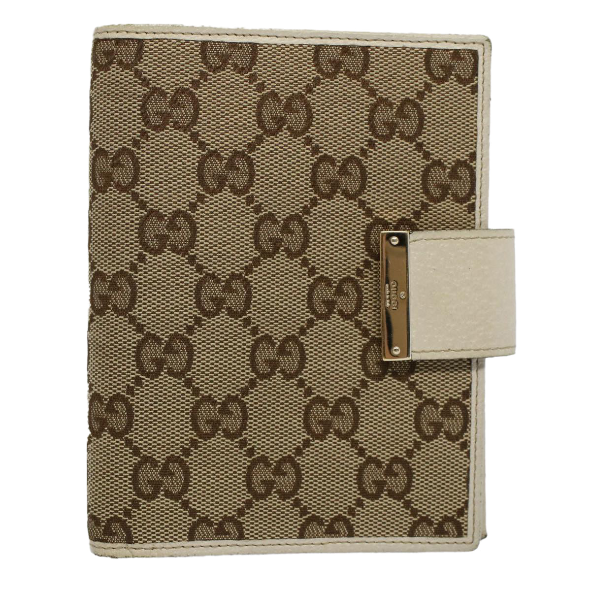 Luxury Gucci GG Canvas Day Planner Cover Beige 115240  8673