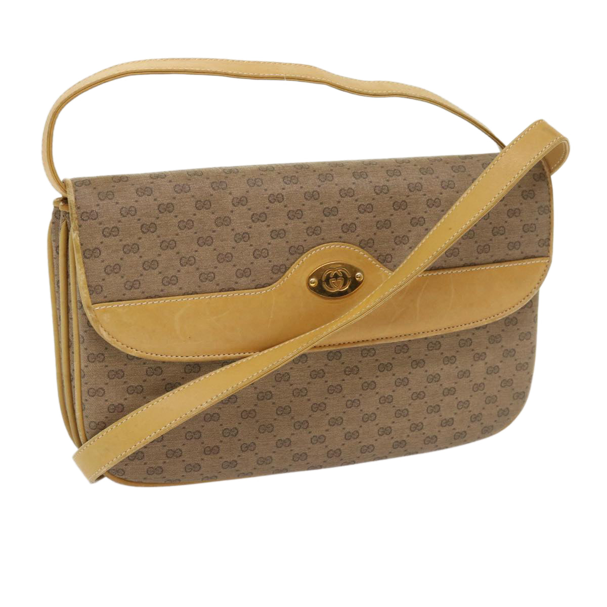 Luxury Gucci Micro GG Canvas Shoulder Bag PVC Leather Beige 004 106 0024  8694