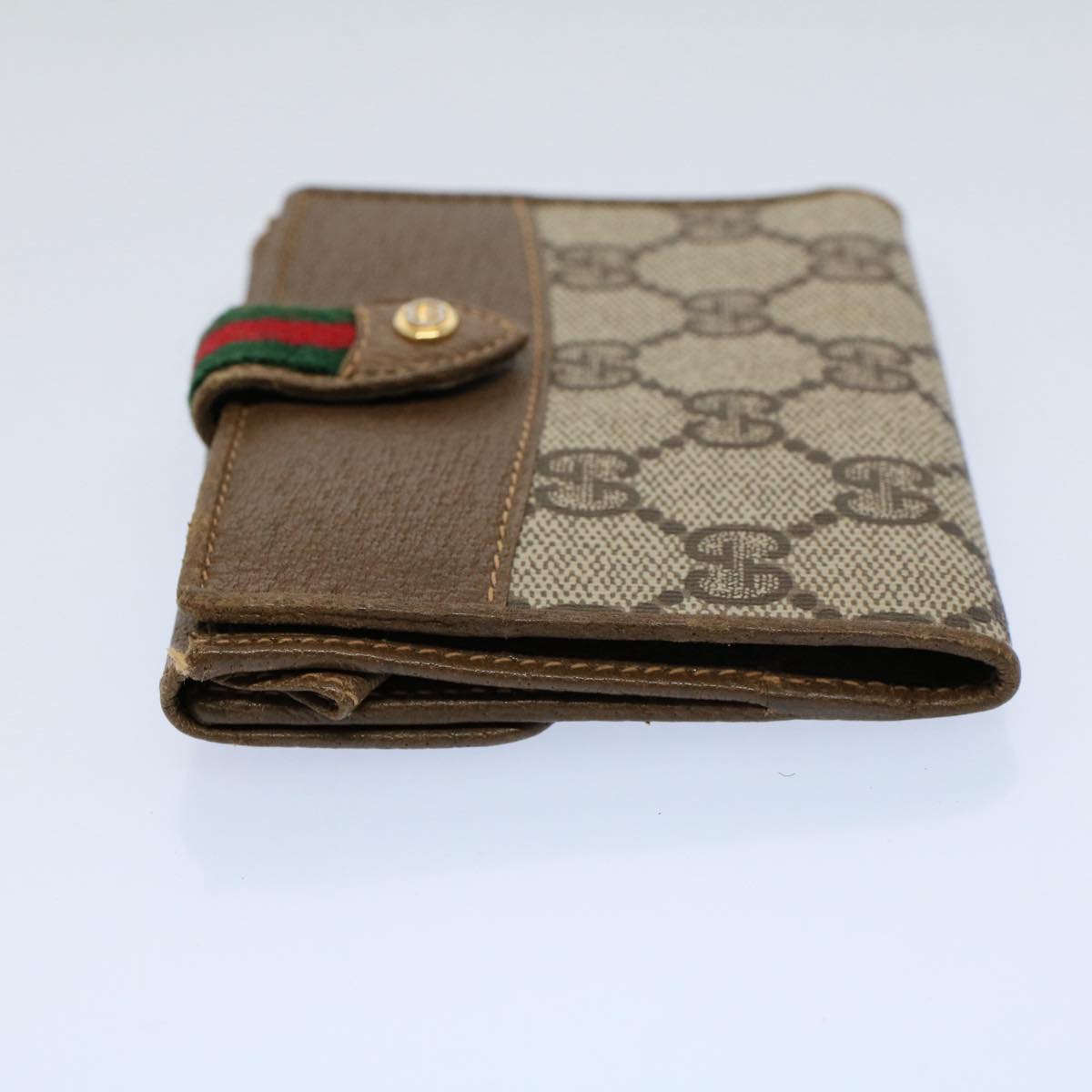 Luxury Gucci GG Canvas Wallet PVC Leather Beige  8700