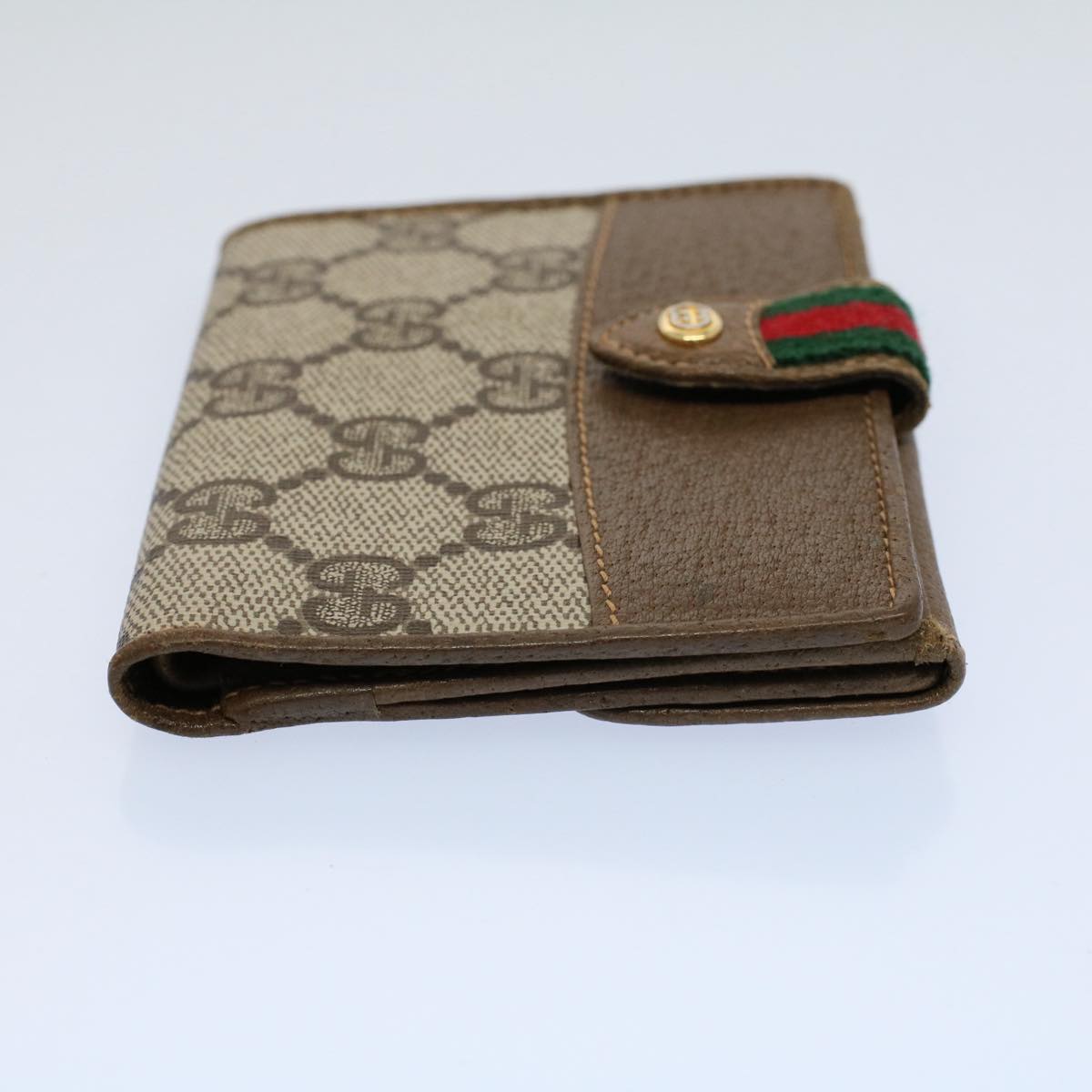 Luxury Gucci GG Canvas Wallet PVC Leather Beige  8700