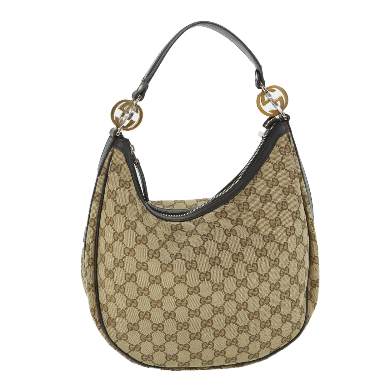 Luxury Gucci GG Canvas Shoulder Bag Beige 232962  8702
