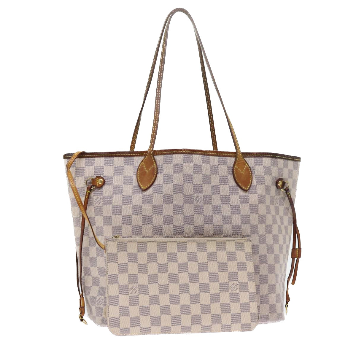 LOUIS VUITTON Damier Azur Neverfull MM Tote Bag N41605 LV yk8704
