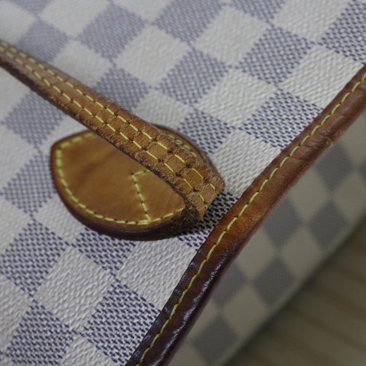 LOUIS VUITTON Damier Azur Neverfull MM Tote Bag N41605 LV yk8704