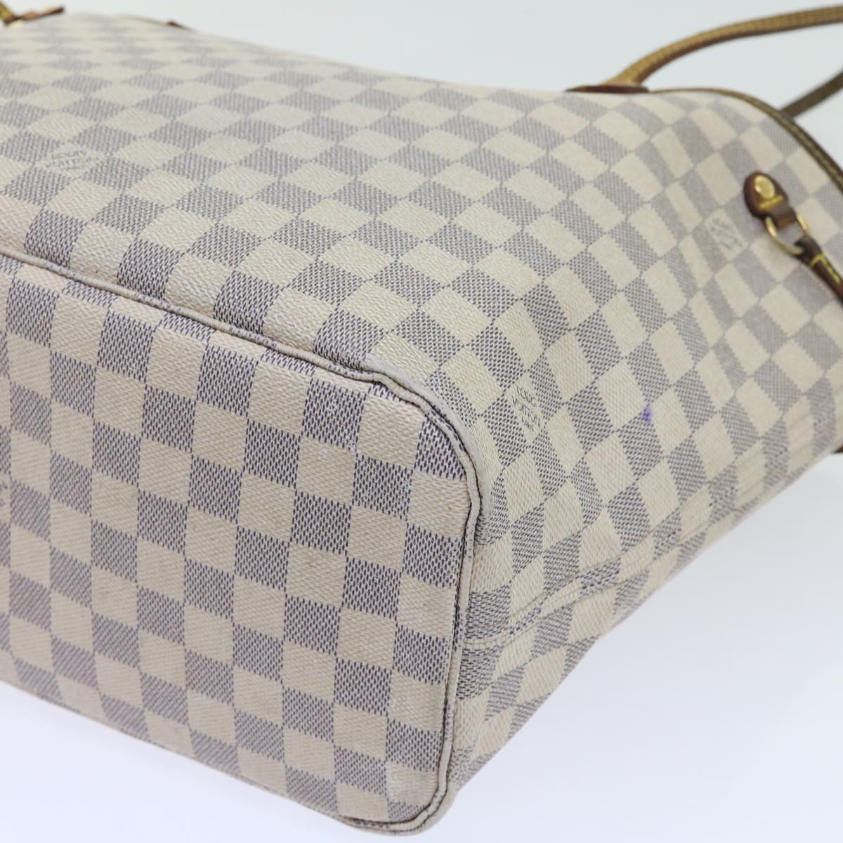 LOUIS VUITTON Damier Azur Neverfull MM Tote Bag N41605 LV yk8704