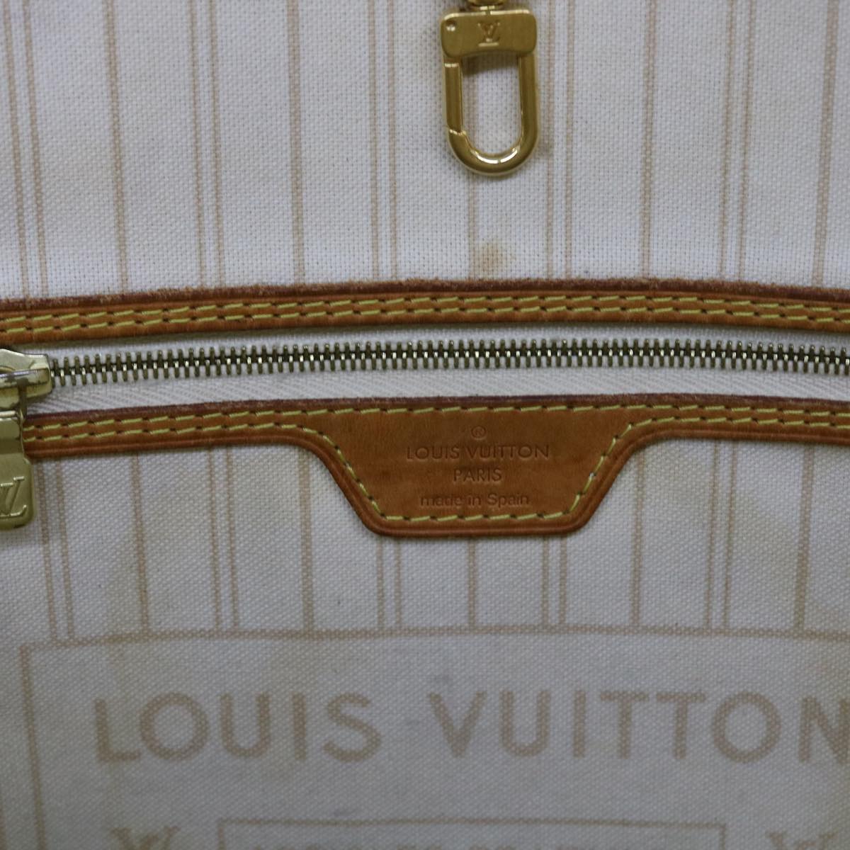 LOUIS VUITTON Damier Azur Neverfull MM Tote Bag N41605 LV yk8704