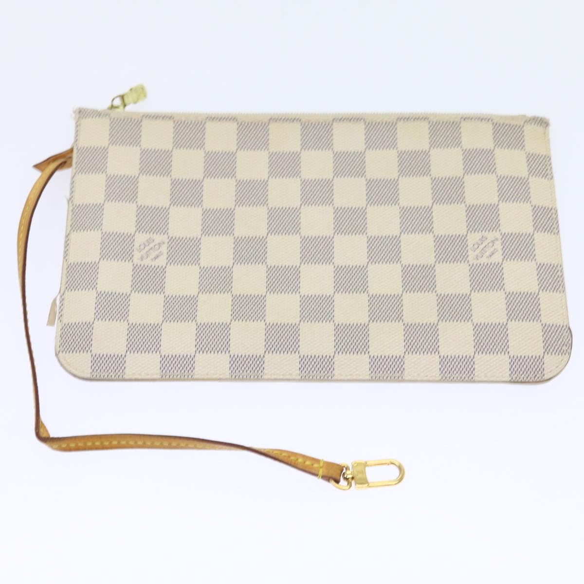 LOUIS VUITTON Damier Azur Neverfull MM Tote Bag N41605 LV yk8704