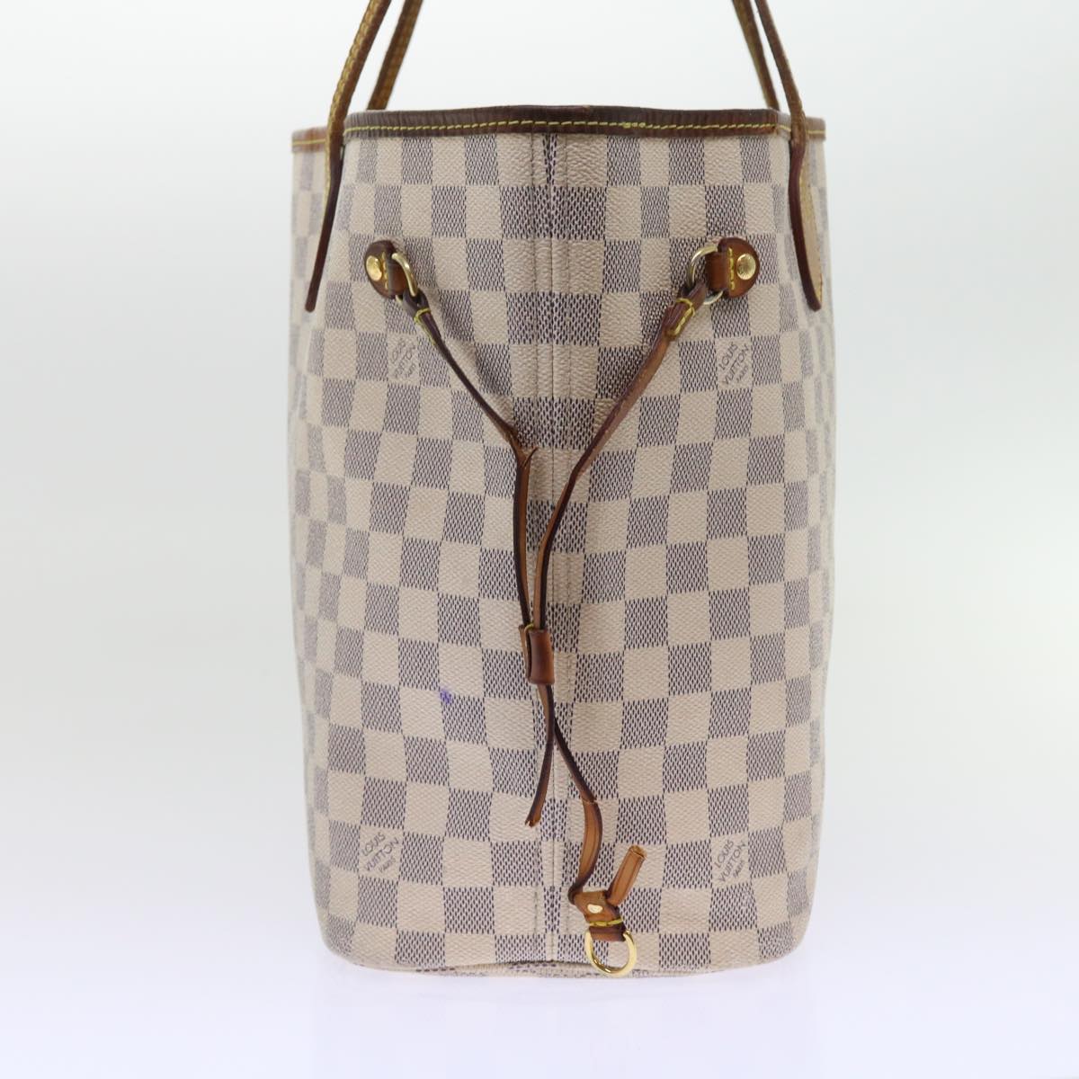 LOUIS VUITTON Damier Azur Neverfull MM Tote Bag N41605 LV yk8704