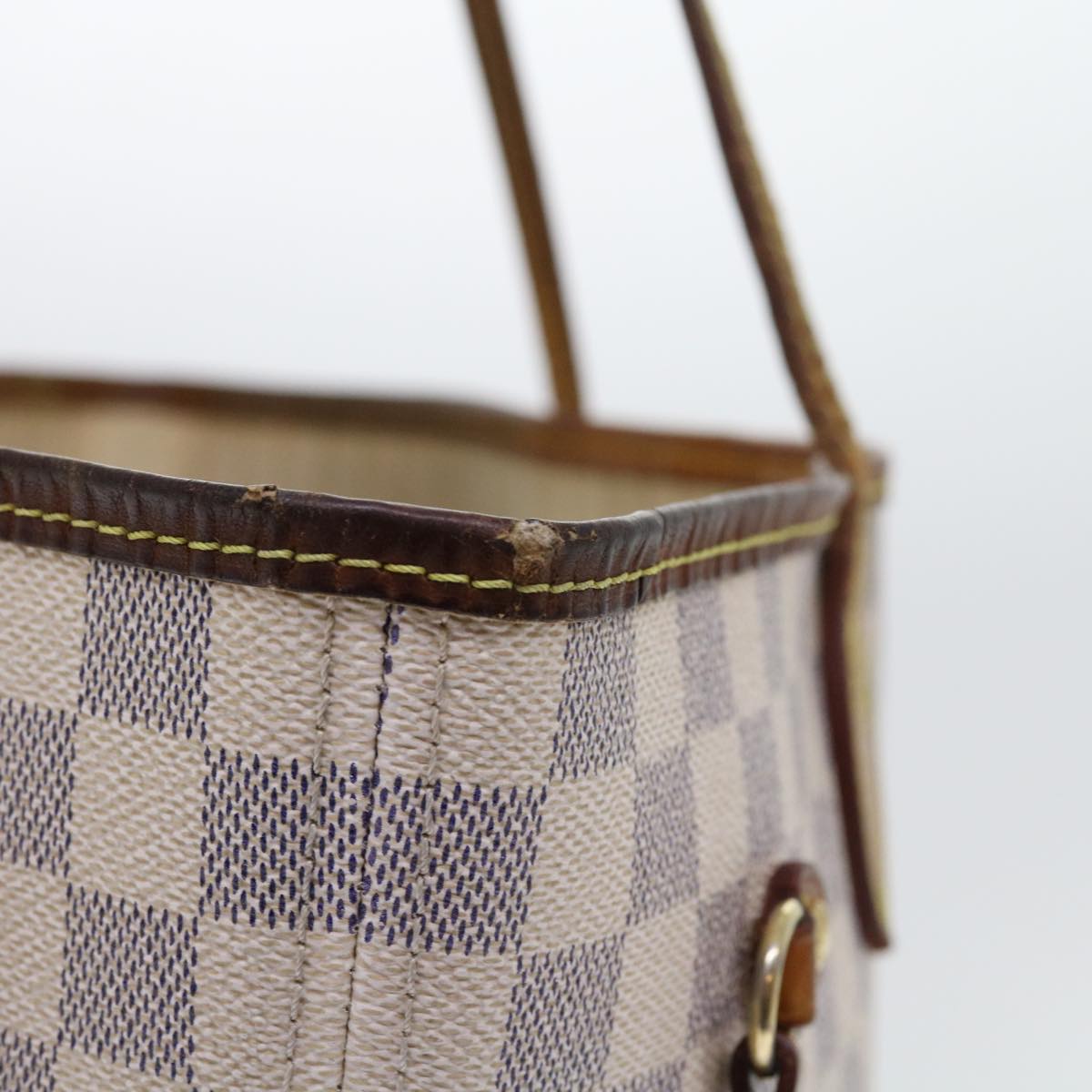 LOUIS VUITTON Damier Azur Neverfull MM Tote Bag N41605 LV yk8704
